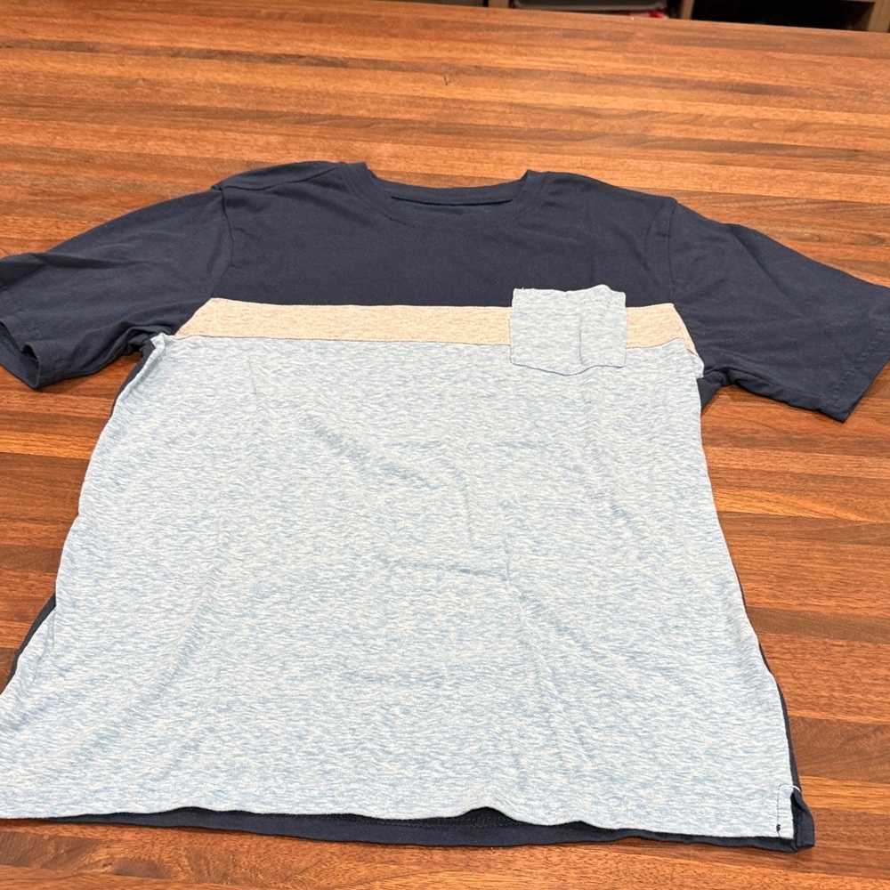 Wonder Nation Navy and Light Blue Kids Shirt